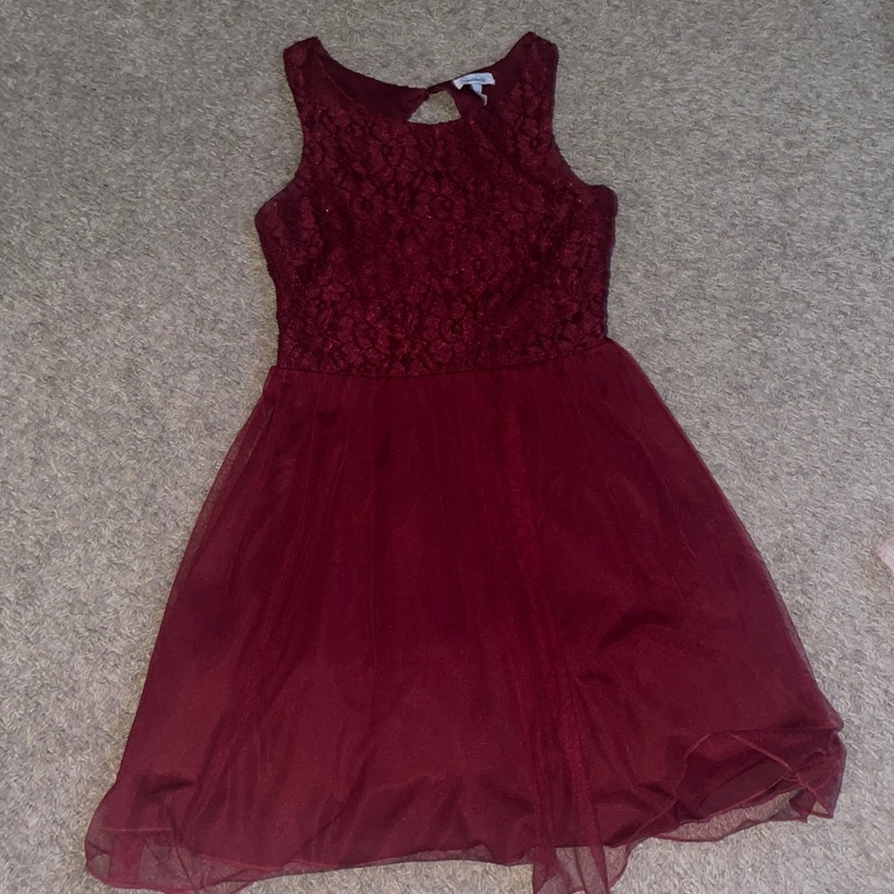 Red/Maroon Glitter Dress